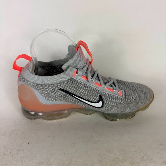 Nike Air Vapormax Grade School Athletic Sneakers Kids 6 Gray Flyknit Breathable - Picture 3 of 10